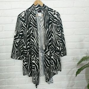 Zebra Print Vintage 80s Cardigan
